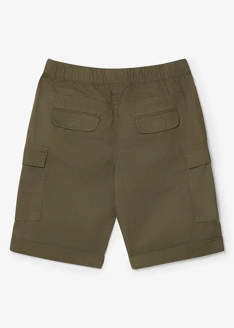 Pull on-cargo-bermudashorts i 100% bomull, regular fit, bonprix