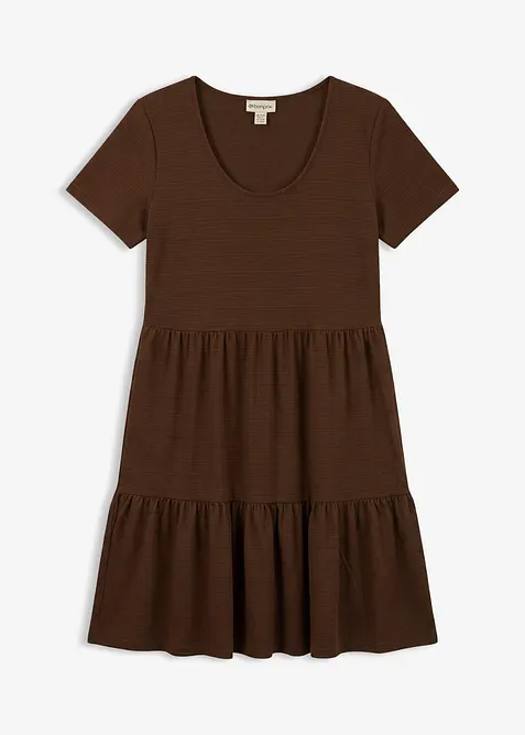 Jerseykjole i viskoseblanding med strukturm&oslash;nster, bonprix