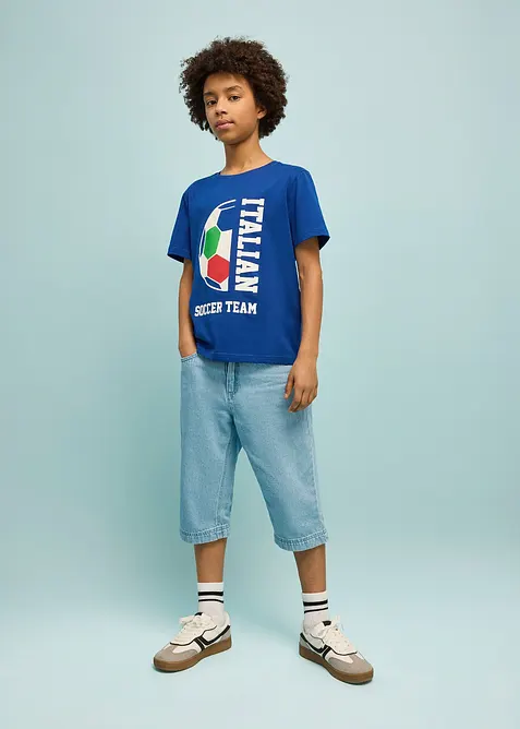 T-skjorte i 100% &oslash;kologisk bomull med Italy-trykk, bonprix