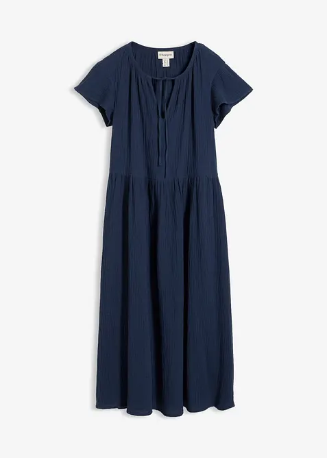 Kjole i myk musselin, bonprix