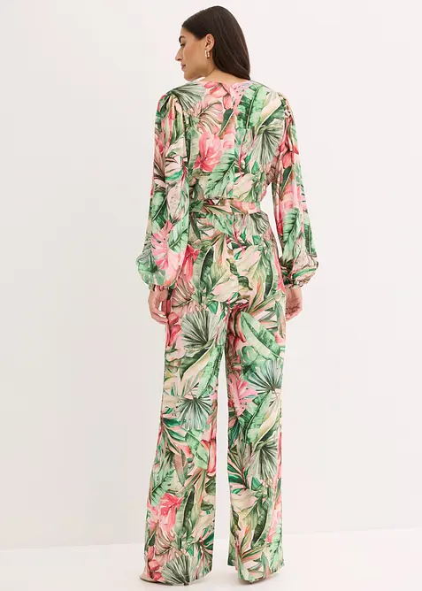 Jumpsuit med dyp utringning, bonprix