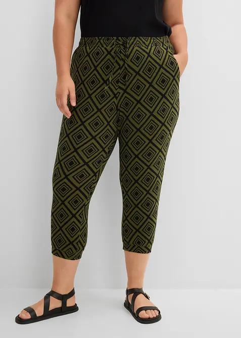 3/4-lang bukse, med print, bonprix