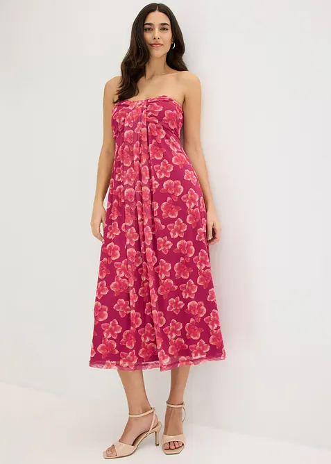 Maxikjole med mesh, bonprix