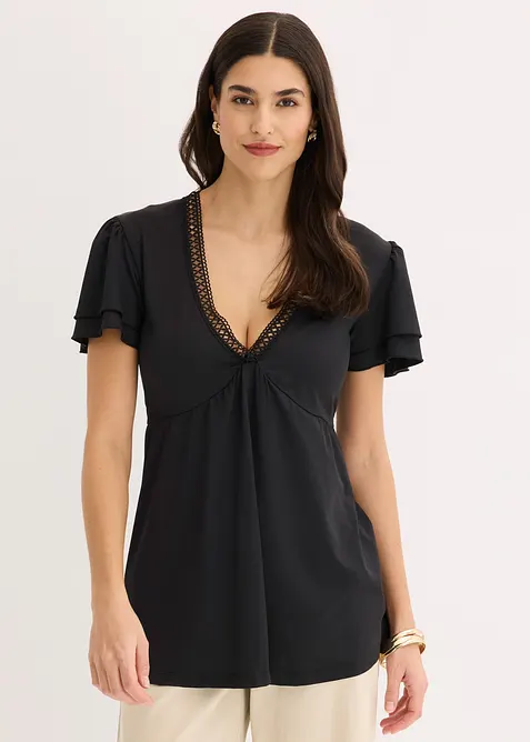 Topp med blonder, bonprix