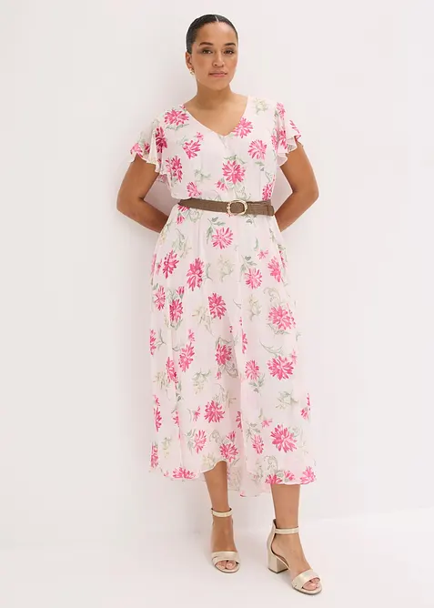 Jumpsuit med V-hals, bonprix