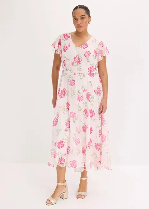 Jumpsuit med V-hals, bonprix