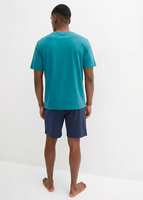 Kort pyjamas av 100% bomull 2-delt sett, bonprix