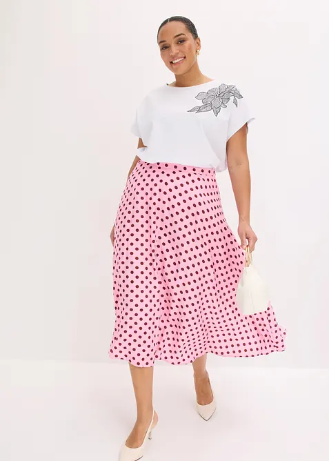 Midiskj&oslash;rt i viskoseblanding med pent fall, bonprix