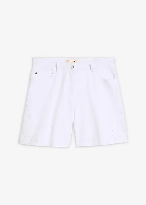 Shorts med hullbroderier, bonprix
