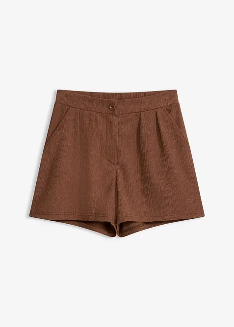 Chinos shorts i strukturert krepp, bonprix