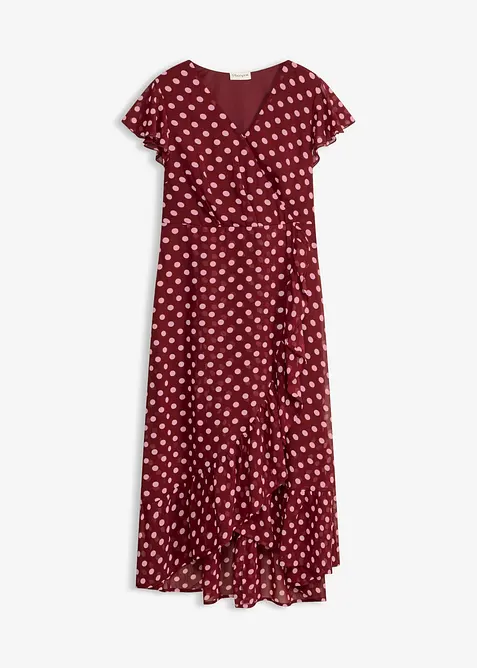 Chiffonkjole med volanger, bonprix