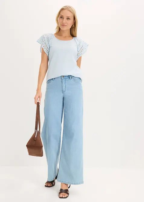 Topp i bomullsblanding, bonprix