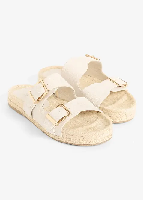 Slip in-sandaler i baststil, bonprix