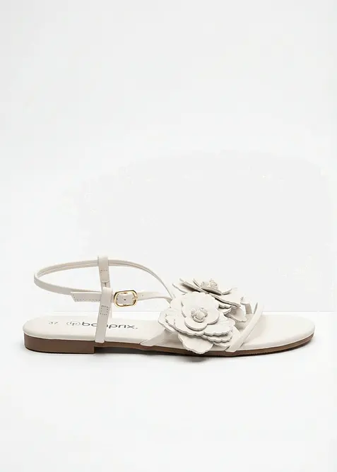 Remsandaler med blomsterapplikasjon, bonprix