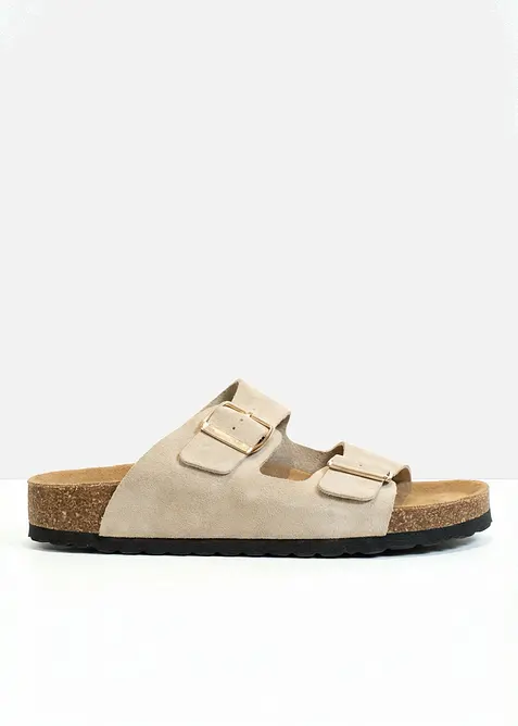 Slip-in sandaler i semsket skinn, bonprix
