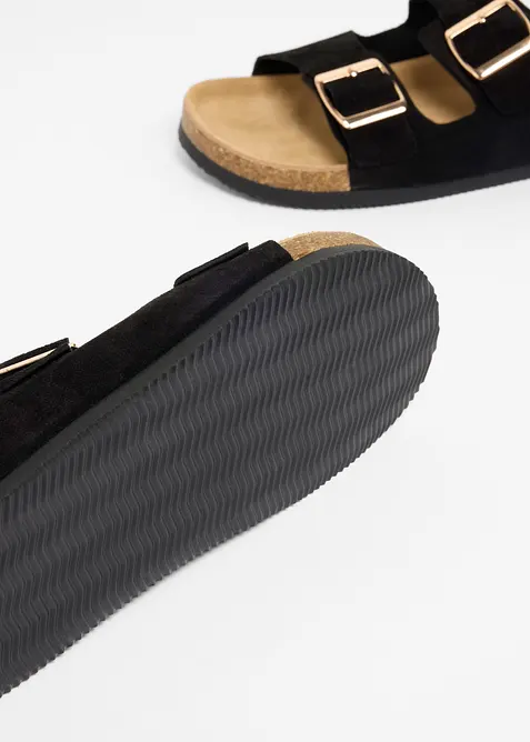 Slip-in sandaler i semsket skinn, bonprix