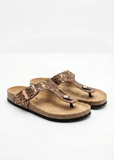 T&aring;sandaler fra Tamaris i animal look, Tamaris