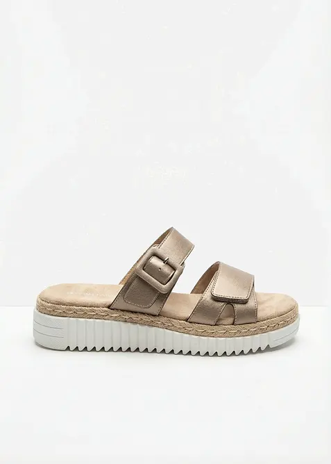 Slip-in sandaler med borrel&aring;s fra Tom Tailor, Tom Tailor