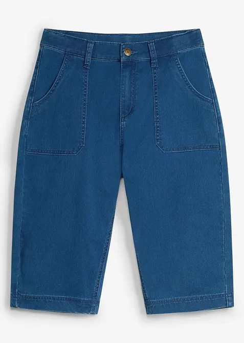Jeans-bermuda med regulerbar inning, Loose Fit, bonprix