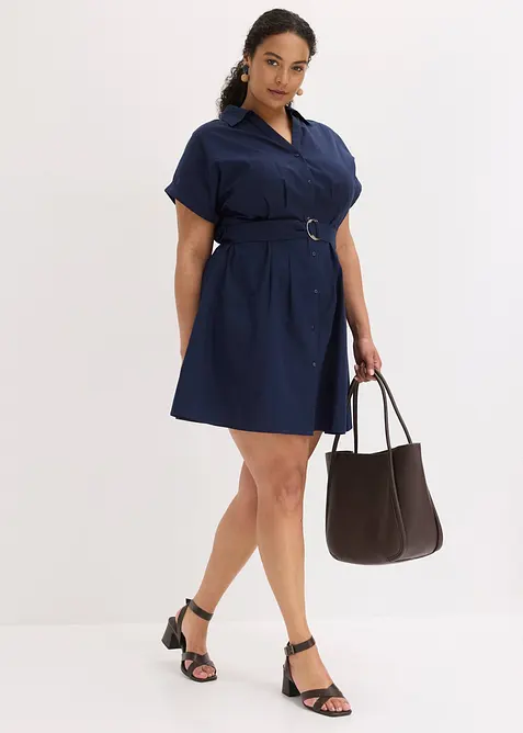 Skjortekjole i 100% bomull, bonprix