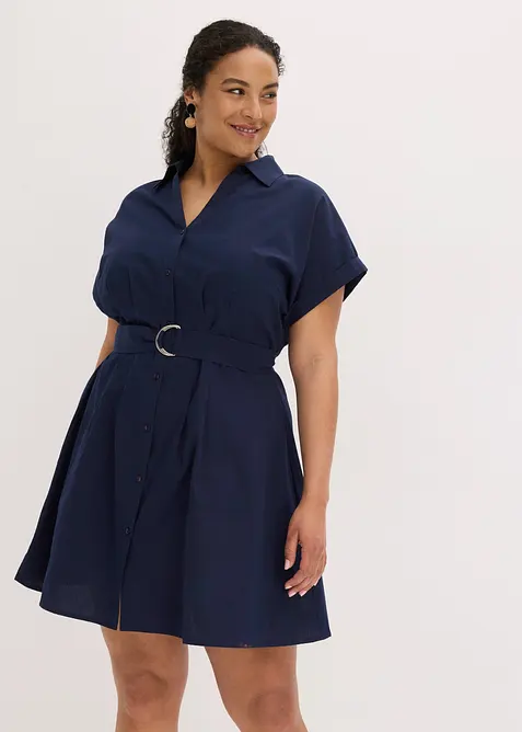 Skjortekjole i 100% bomull, bonprix