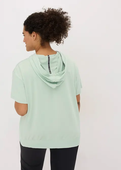 Oversized treningstopp med hette, hurtigt&oslash;rkende, bonprix