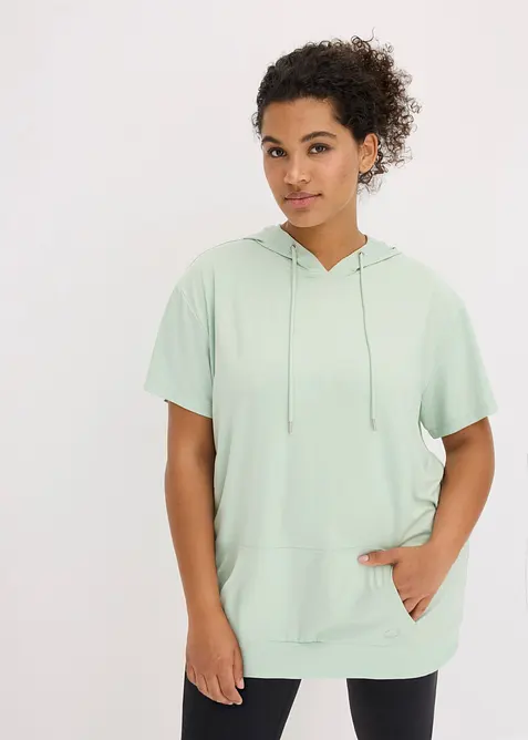 Oversized treningstopp med hette, hurtigt&oslash;rkende, bonprix