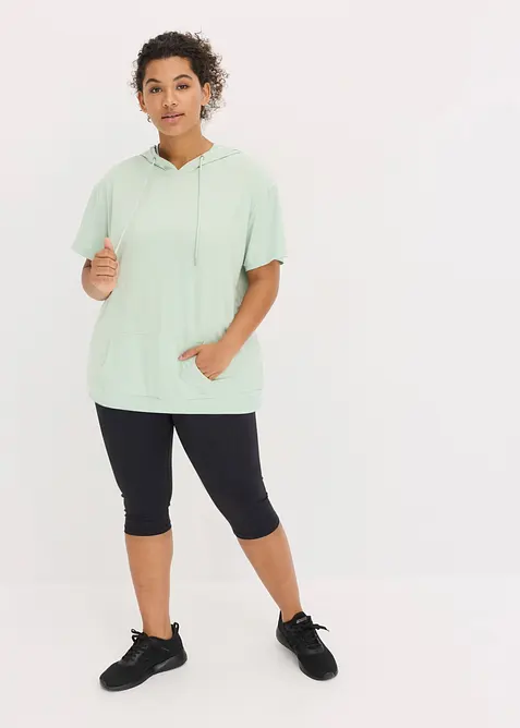 Oversized treningstopp med hette, hurtigt&oslash;rkende, bonprix