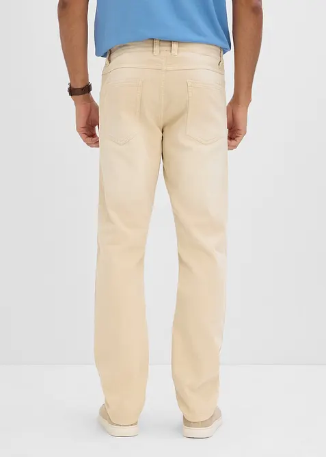 Regular fit-jeans i lett, farget denim med stretchlinning, straight, bonprix