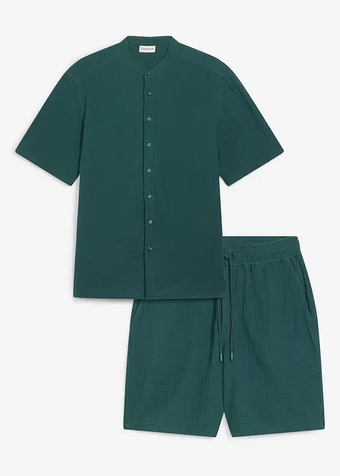 Musselinshorts og skjorte (2-delt sett), bonprix