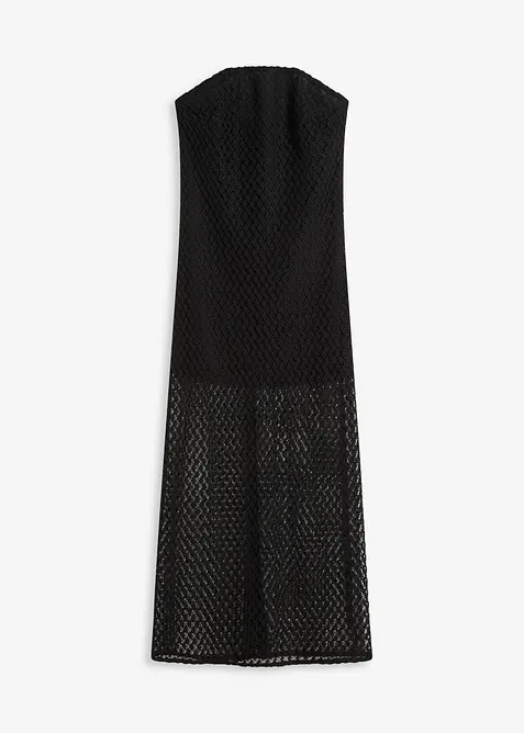 Off shoulder-kjole med blonder, bonprix