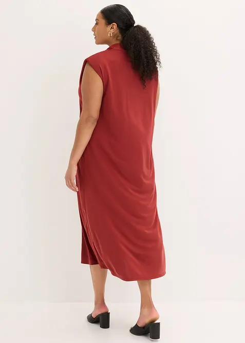 Jerseykjole i viskosemiks med skulderputer, bonprix