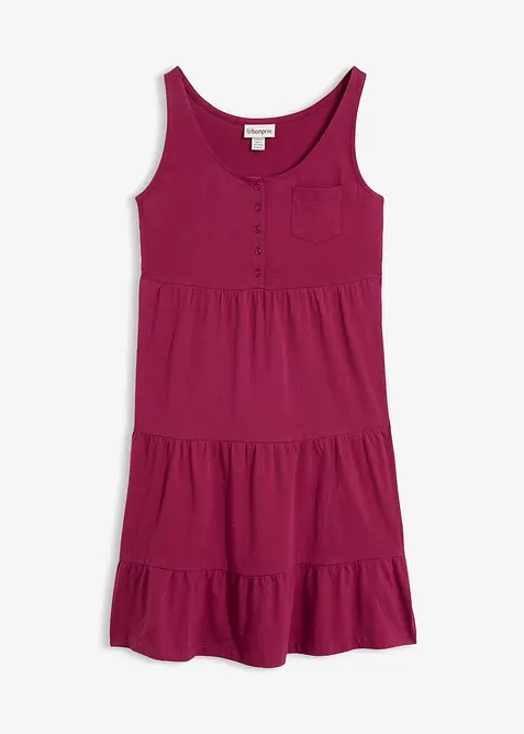 Kort sommerkjole i bomullstrikot, bonprix