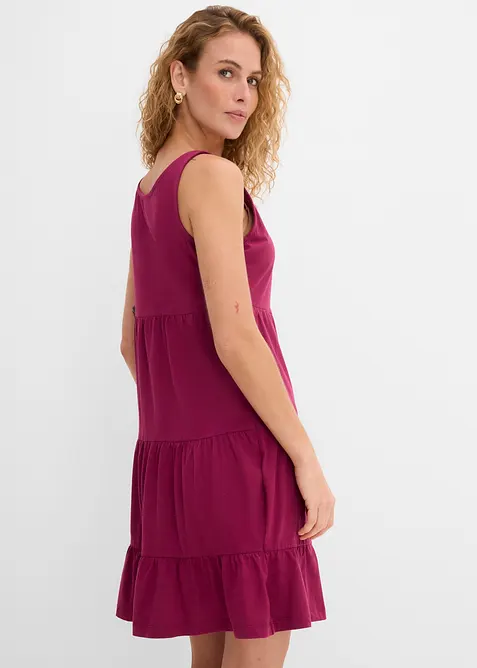 Kort sommerkjole i bomullstrikot, bonprix