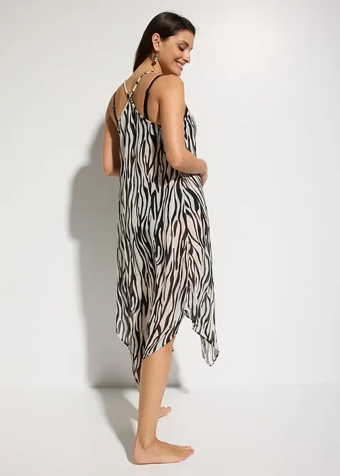 Transparent maxi-strandkjole av lett chiffon, bonprix