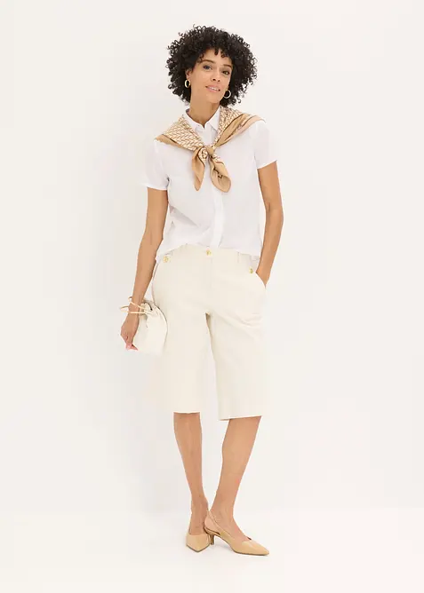 Kortermet bluse i poplin, bonprix
