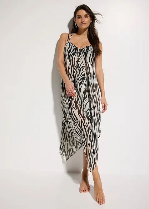 Transparent maxi-strandkjole av lett chiffon, bonprix