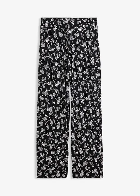 Bukse med vide ben i viskosemiks, bonprix