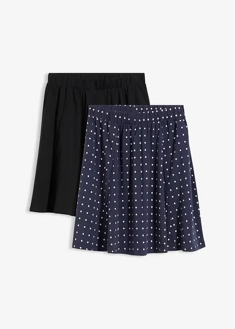 Jerseyskj&oslash;rt (2-pack), bonprix