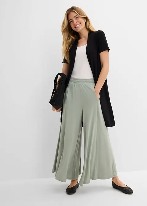 Culottes i jersey med vide ben, bonprix