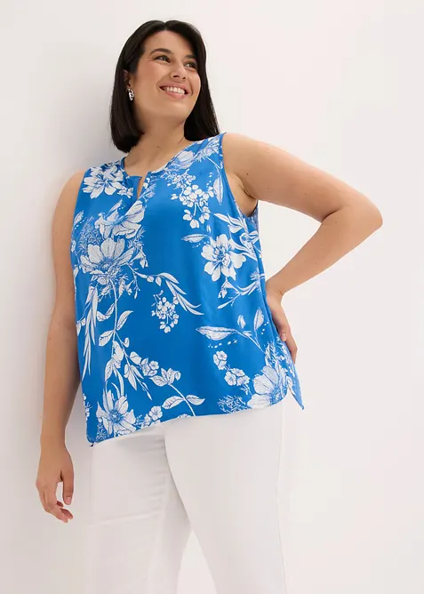Ermel&oslash;s bluse i viskose, bonprix