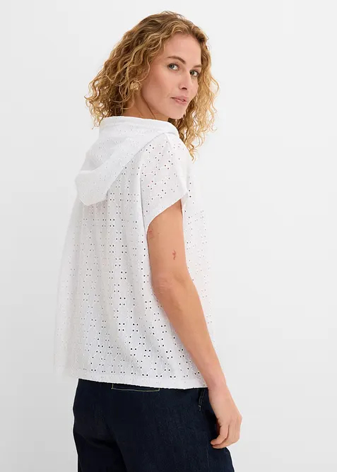 Henley-shirt med hette, bonprix