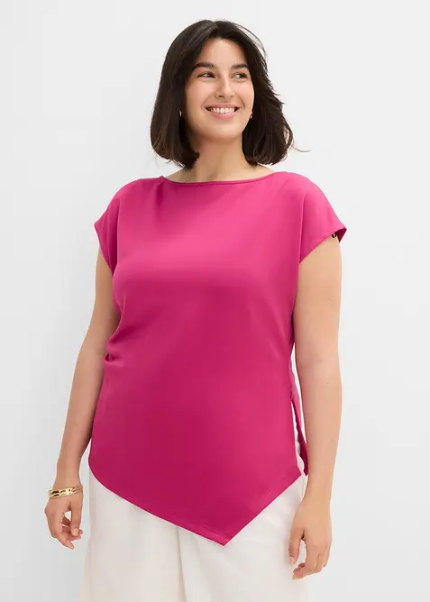 Asymmetrisk topp i behagelig scuba-materiale, bonprix