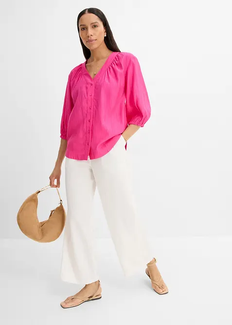 Oversized bluse i myk viskoseblanding, bonprix