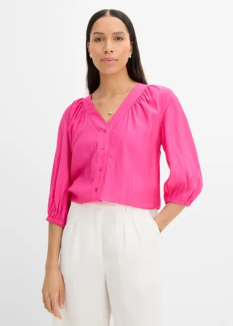 Oversized bluse i myk viskoseblanding, bonprix