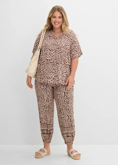 Pull on-bukse i viskose med pent fall, bonprix