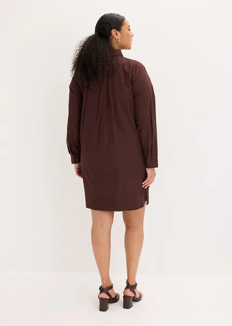 Skjortekjole i bomullspoplin, bonprix