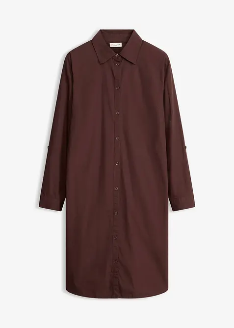 Skjortekjole i bomullspoplin, bonprix