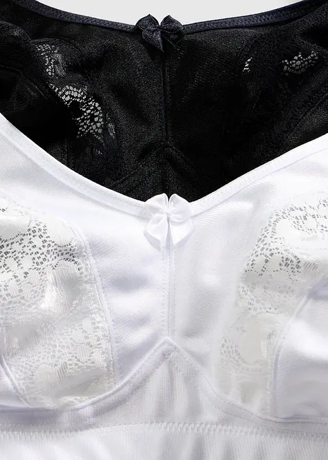 Avlastnings-BH uten spiler med vatterte stropper (2-pack), bonprix