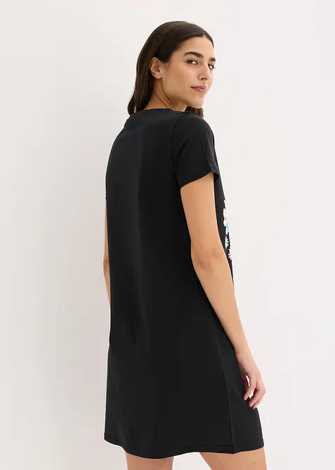 Kort nattkjole i 100% bomull (2-pack), bonprix